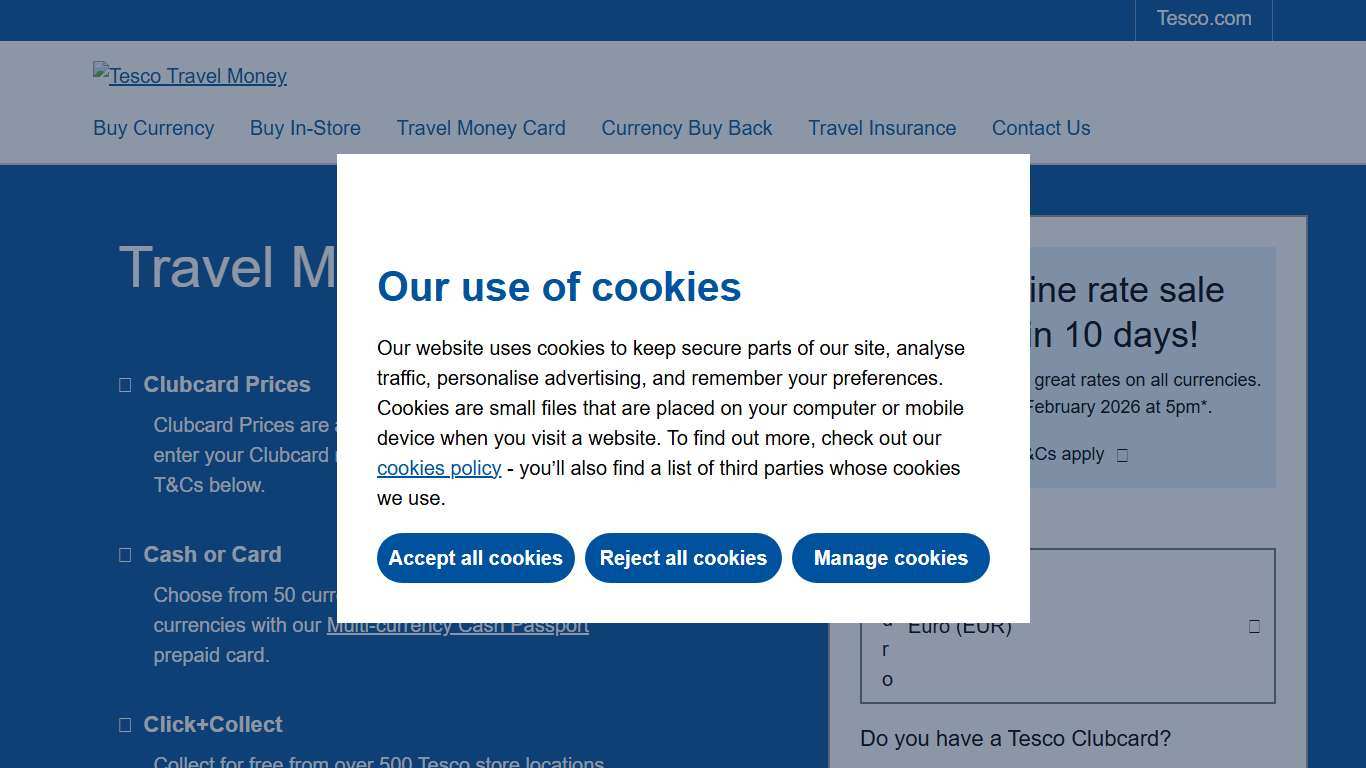 Travel Money - Foreign Currency Exchange - Tesco Travel Money